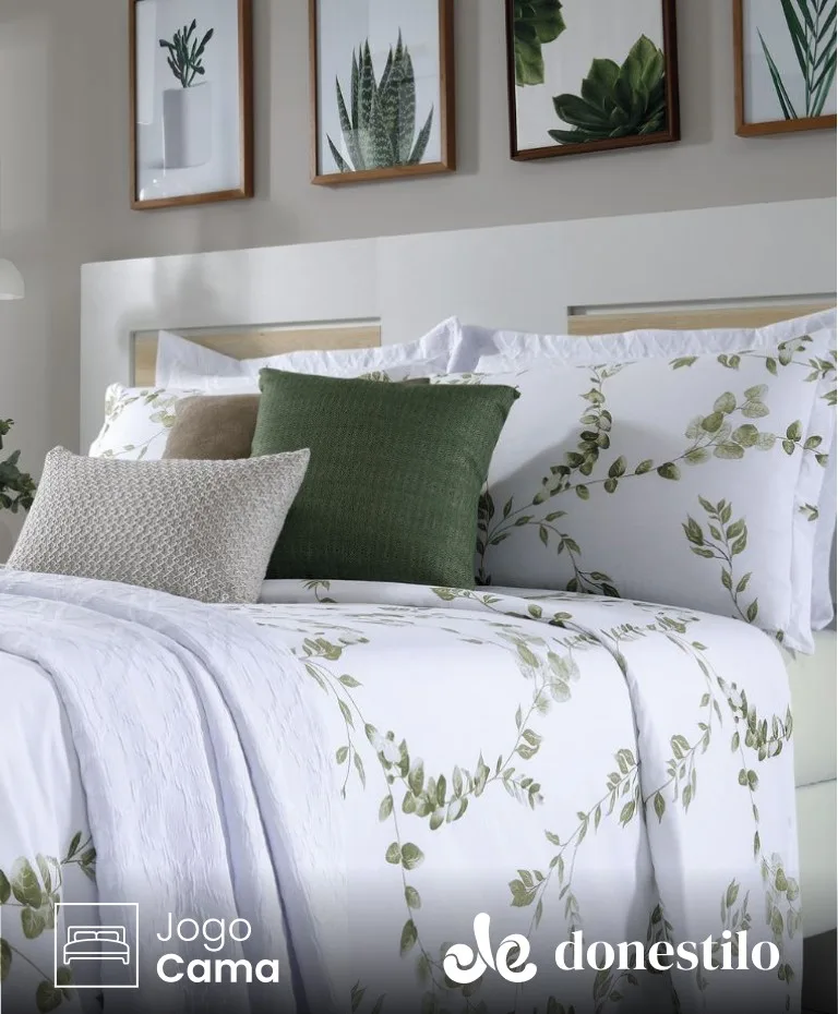 Jogo de Cama Casal 4 peças Döhler Jardino