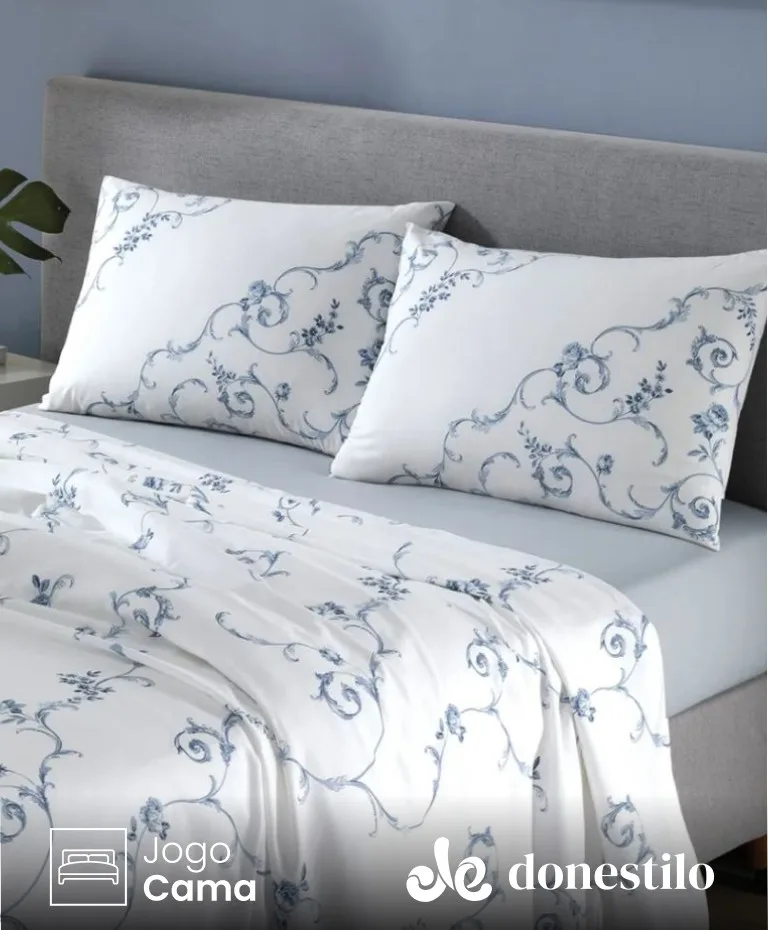 Jogo de Cama Queen 4 peças Döhler Celeste