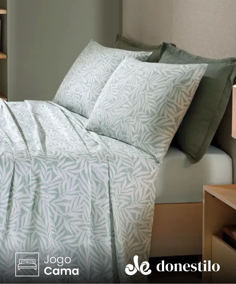 Jogo de Cama Casal 4 peças Palmira Döhler Jogo de Cama Casal 4 peças Palmira Döhler