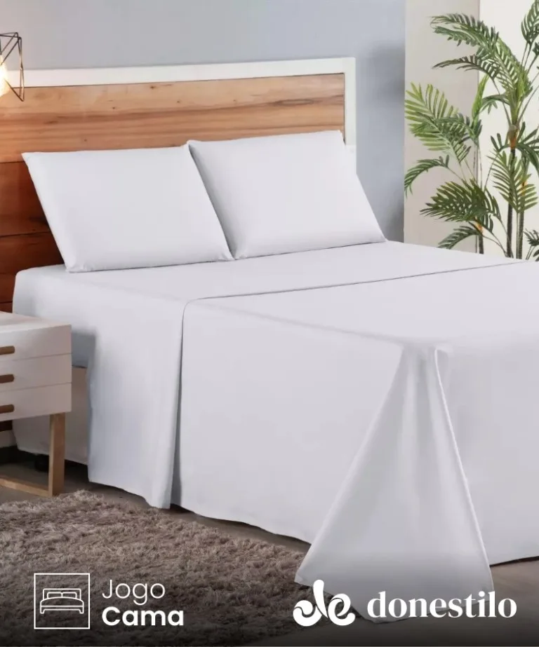 Jogo de Cama Casal 4 Peças Texhome Lisa Jogo de Cama Casal 4 Peças Texhome Lisa