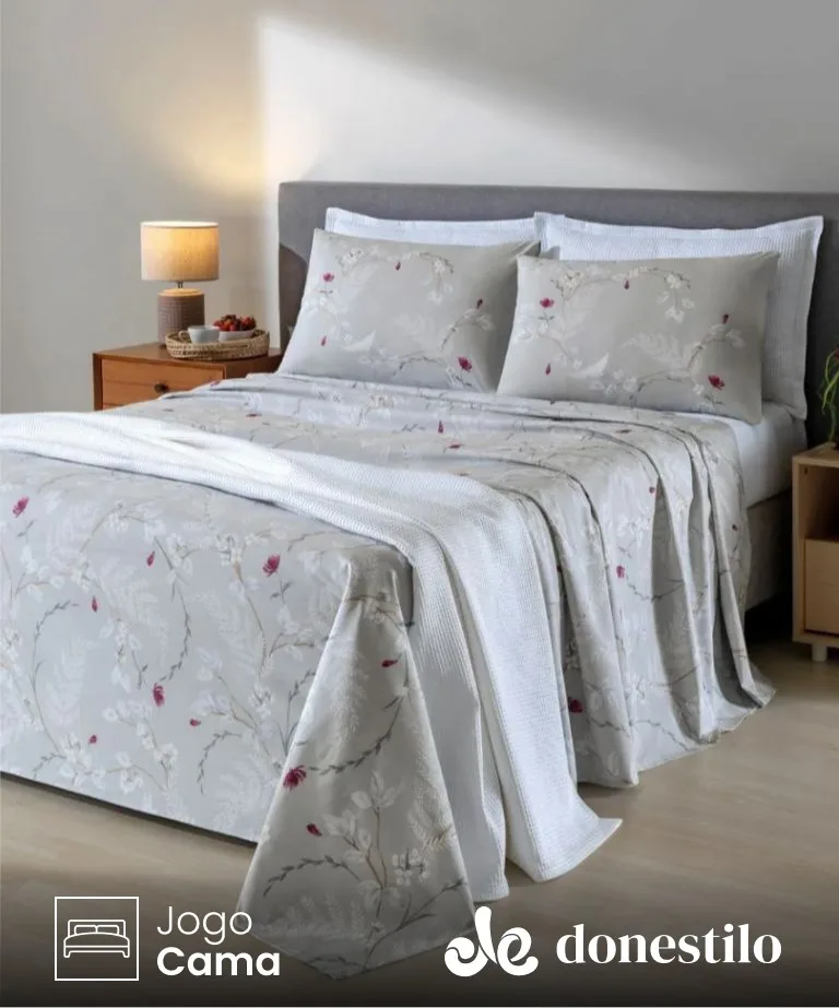 Jogo de Cama Casal 4 peças Döhler Caterina Jogo de Cama Casal 4 peças Döhler Caterina