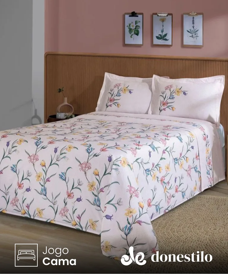 Jogo de Cama Casal 4 peças Döhler Iris Jogo de Cama Casal 4 peças Döhler Iris