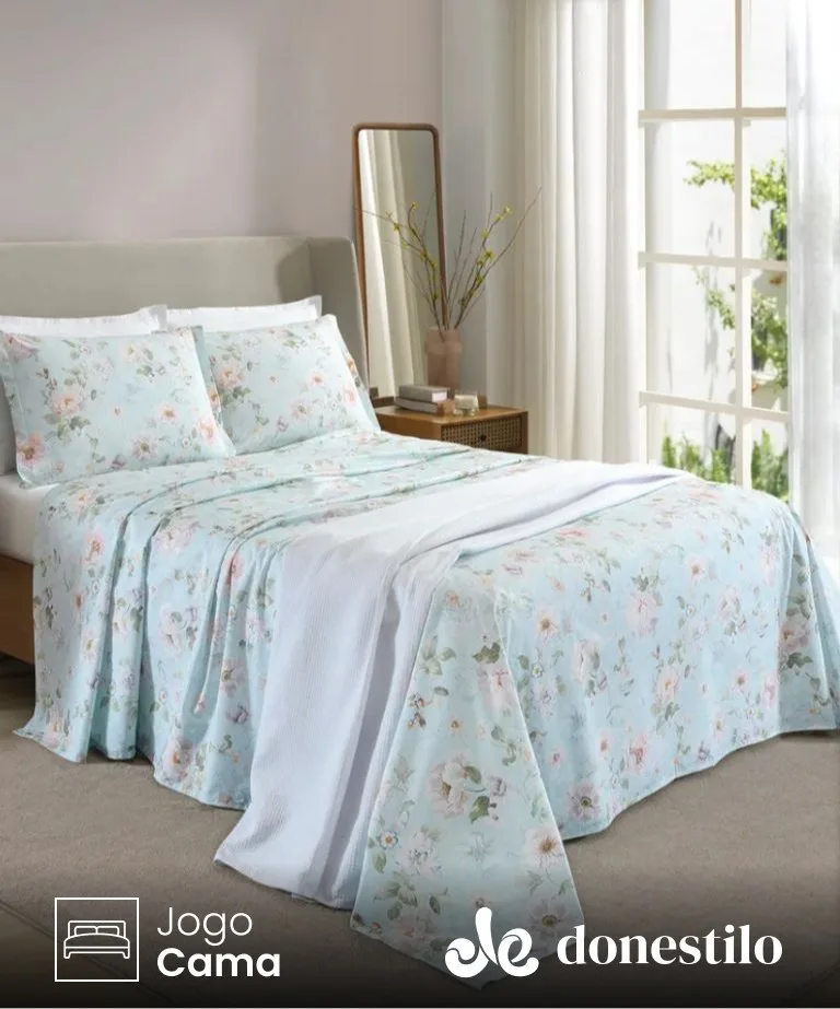 Jogo de Cama Casal 4 peças Döhler Tifanny Jogo de Cama Casal 4 peças Döhler Tifanny
