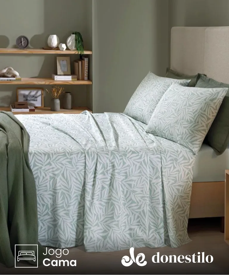 Jogo de Cama King 4 peças Döhler Palmira Jogo de Cama King 4 peças Döhler Palmira