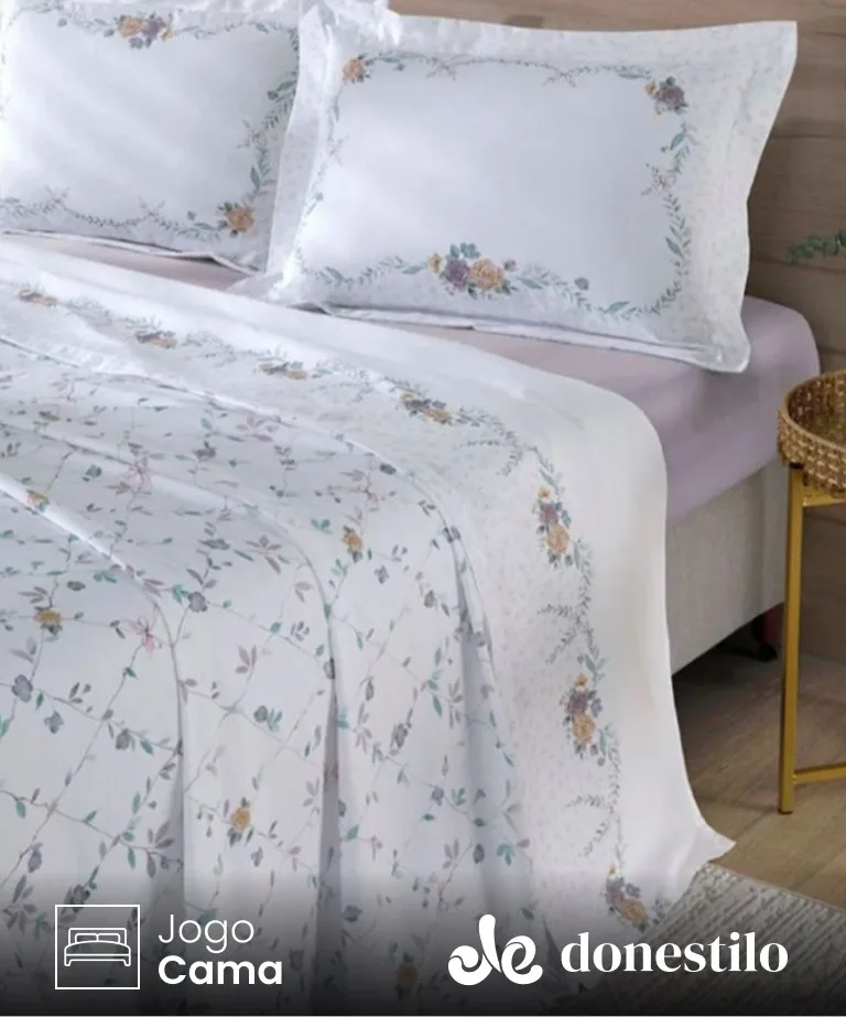Jogo de Cama Queen 4 peças Döhler Leonor Jogo de Cama Queen 4 peças Döhler Leonor